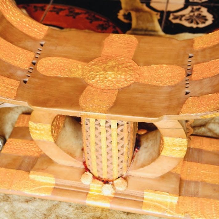 The  Asantehene  Otumfour  Osei  Tutu  Ababio created this stool